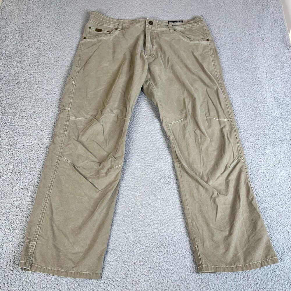 KUHL Revolvr Pants Womens 38x30 Khaki Vintage Patina Dye Hiking Outdoor 16F